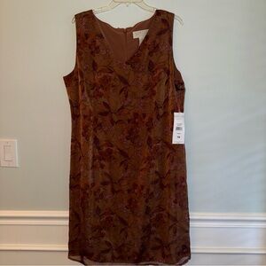 Norton Mcnaughton Floral Sleeveless Dress - Brown